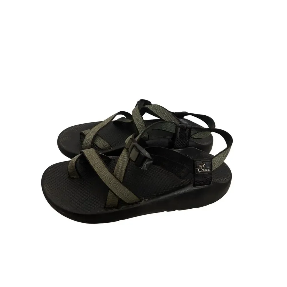 Chaco Sandals Mens 11 Olive Green Z/2 Classic Sport Toe Loop Vibram Adjustable